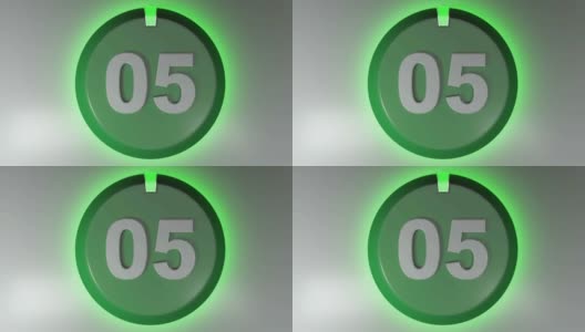 05绿色等待标志与旋转光光标- 3D渲染视频剪辑高清在线视频素材下载