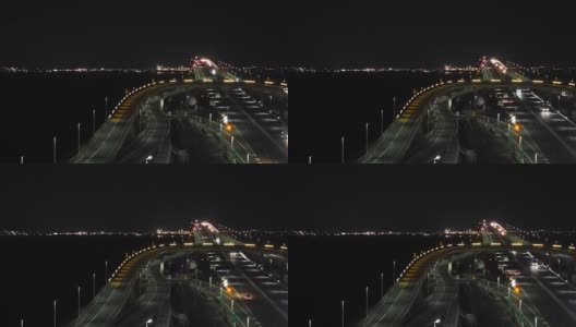 从休息区看“东京湾海峡”东京桥湾高清在线视频素材下载