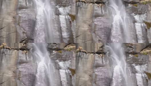 印度喜马偕尔邦马纳里的乔吉尼瀑布的慢镜头高清在线视频素材下载