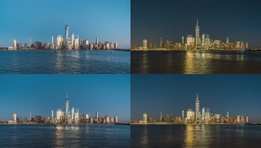 T/L The Day to Night View of Manhattan / NYC高清在线视频素材下载