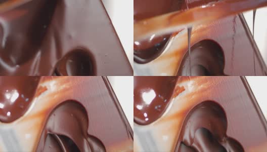 真正的液态巧克力心形高清在线视频素材下载