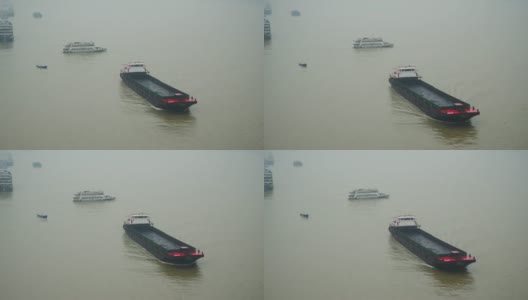 白天时间武汉市内著名的河流交通大桥，观赏4k中国高清在线视频素材下载