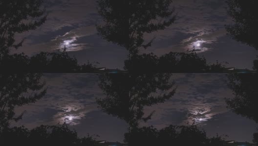 月月光。月亮的夜空高清在线视频素材下载