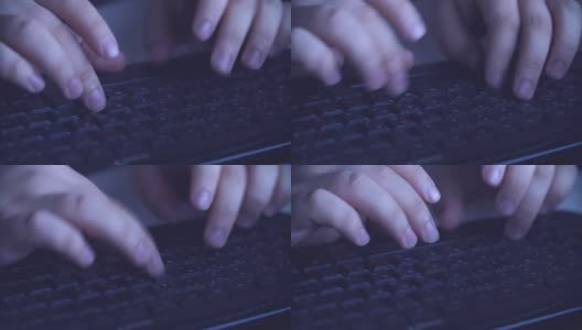 从事计算机、黑客和写作工作的人高清在线视频素材下载
