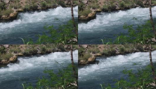 都登河在安塔利亚缓慢流动高清在线视频素材下载