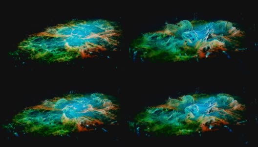 独特的蟹状星云粒子再现高清在线视频素材下载