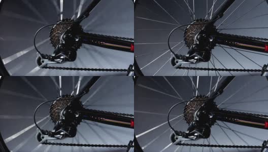 自行车后轮纺丝高清在线视频素材下载