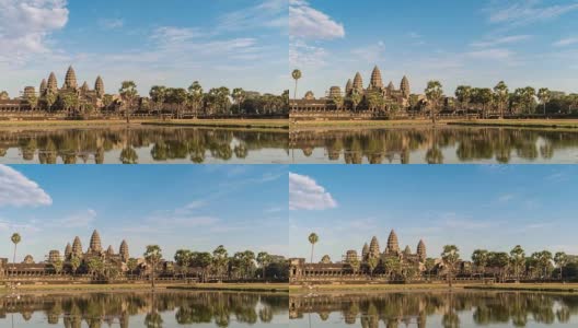 吴哥窟寺庙时间推移，暹粒，柬埔寨4K时间推移高清在线视频素材下载