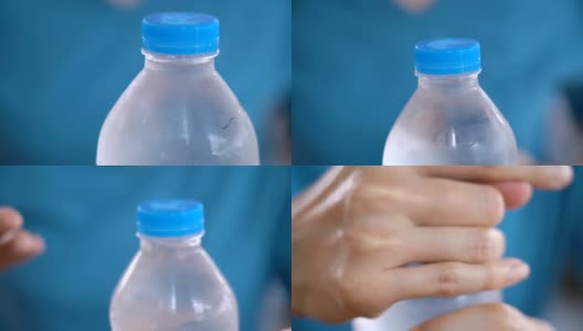 女性开塑料瓶时会手痛高清在线视频素材下载