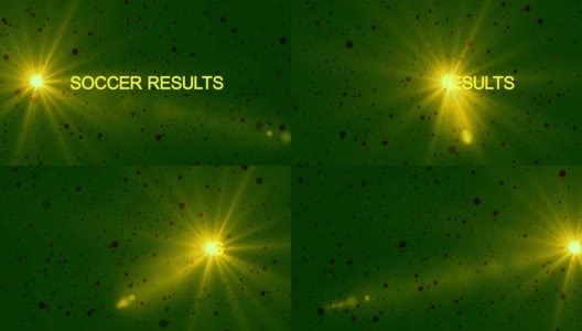 文字足球结果与美丽的光学耀斑效果高清在线视频素材下载
