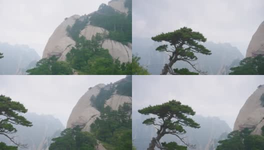 道教圣地华山，中国旅游胜地高清在线视频素材下载