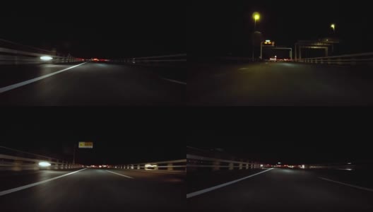 在东京湾水线夜间驾驶- 4K-高清在线视频素材下载