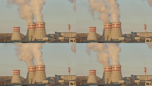 空气污染发电厂。高清在线视频素材下载