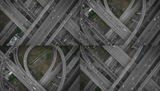 4K:曼谷高速公路鸟瞰图高清在线视频素材下载