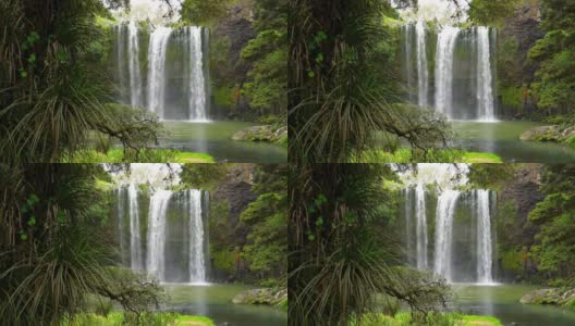 新西兰的旺阿雷瀑布高清在线视频素材下载