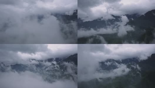 4k延时拍摄越南萨帕的迷雾山。高清在线视频素材下载