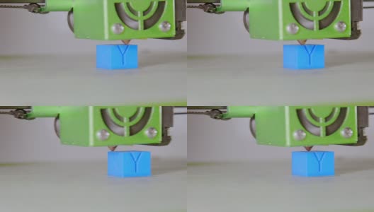 3D打印机头的特写高清在线视频素材下载