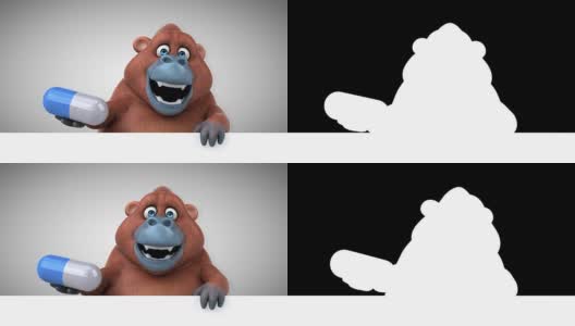 有趣的猩猩- 3D动画高清在线视频素材下载