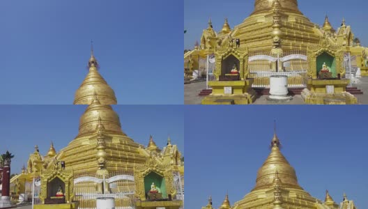 曼德勒库托多寺的金塔高清在线视频素材下载