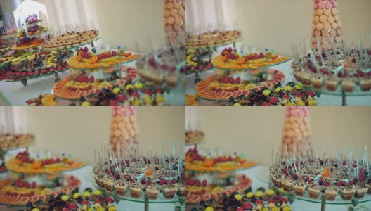 婚礼糖果自助餐高清在线视频素材下载