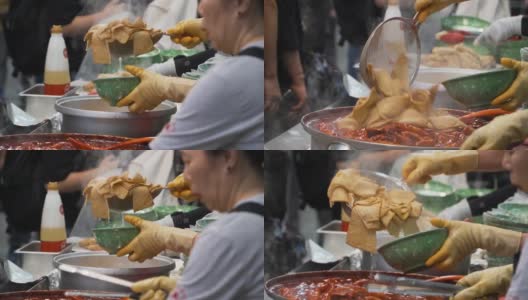 这是最受欢迎的韩国街头小吃高清在线视频素材下载