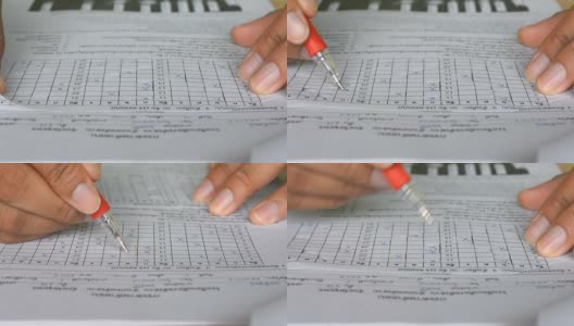 老师检查学生考试高清在线视频素材下载