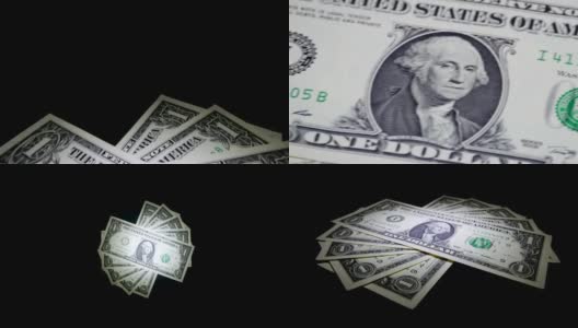 高清——钱。美元钞票摄影高清在线视频素材下载