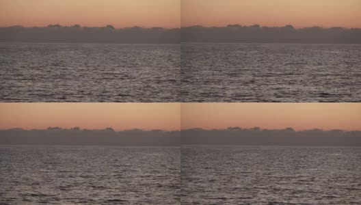 海面上日落后的天空高清在线视频素材下载