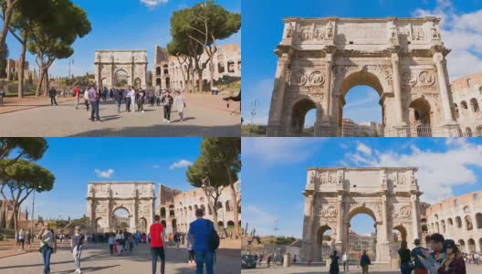 君士坦丁凯旋门，世界最佳旅游，意大利拉齐奥罗马高清在线视频素材下载