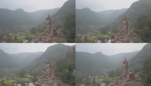 莲花生大士像，加德满都山谷，尼泊尔- 2017年10月16日高清在线视频素材下载