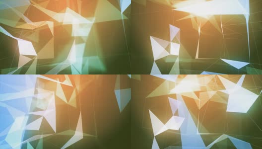 多色三角形形状抽象可循环背景高清在线视频素材下载