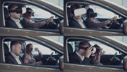 男子要通过虚拟驾照考试高清在线视频素材下载