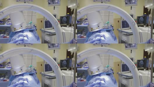 医疗-手术设备-机器-推车射击高清在线视频素材下载