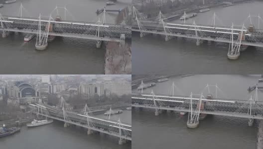 威斯敏斯特桥伦敦鸟瞰图高清在线视频素材下载