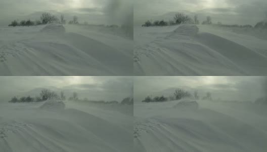 冬季暴风雪场景高清在线视频素材下载