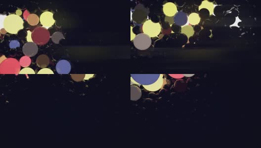 黑色背景上的彩色发光球。数字动画3d渲染。4K，超高清分辨率高清在线视频素材下载