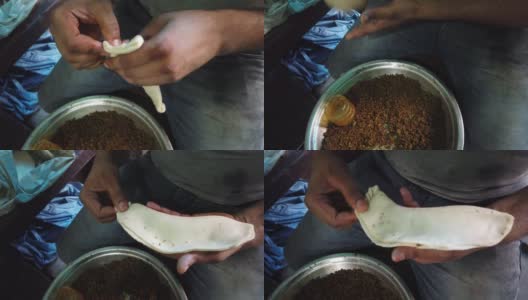 来自印度次大陆的著名街头小吃高清在线视频素材下载