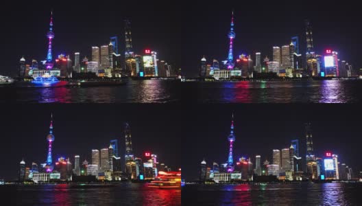 中国上海黄浦江东方明珠塔的时间流逝高清在线视频素材下载