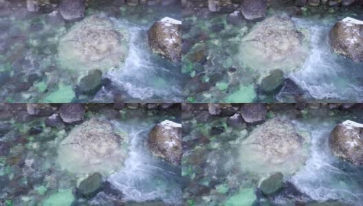 泉水自然温泉，流水。高清在线视频素材下载