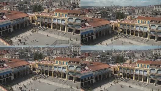 古巴哈瓦那老城广场高清在线视频素材下载