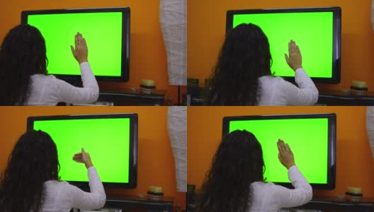 智能电视触屏手势摄影，1080高清在线视频素材下载