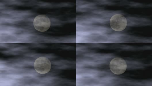 云中的满月高清在线视频素材下载