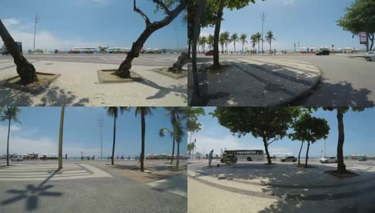著名的科帕卡巴纳海滩高清在线视频素材下载