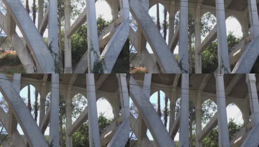 历史悠久的混凝土拱桥高清在线视频素材下载