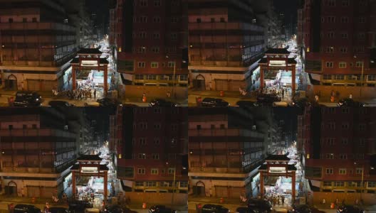 中国香港庙街夜市高清在线视频素材下载