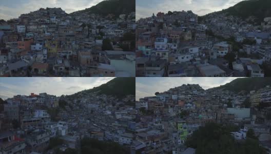 Favela Aerials:巴西里约热内卢Favela空中贫民窟高清在线视频素材下载