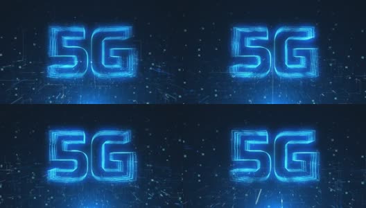 5G网络互联网移动无线商业概念循环动画高清在线视频素材下载