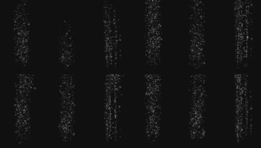 3d动画的气泡移动和漂浮在一个黑色的背景高清在线视频素材下载