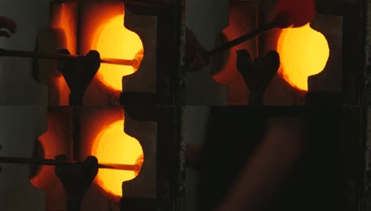 玻璃厂玻璃制造工艺-炉内玻璃高清在线视频素材下载