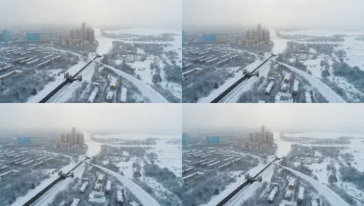 俄罗斯莫斯科运河。高清在线视频素材下载